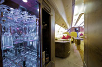bar on board private jet
